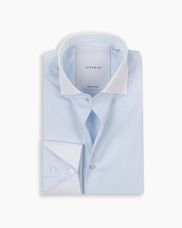 Pale Blue Contrast Veil Shirt