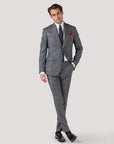 Grey Check Wool & Cashmere Pant