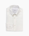 White Crushed Seersucker Button Down Shirt