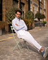 Sky Stripe Seersucker Button Down Shirt
