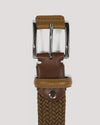 Brown Contrast Nastro Belt