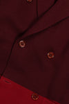 Burgundy Tonal Knitted Merino Blazer