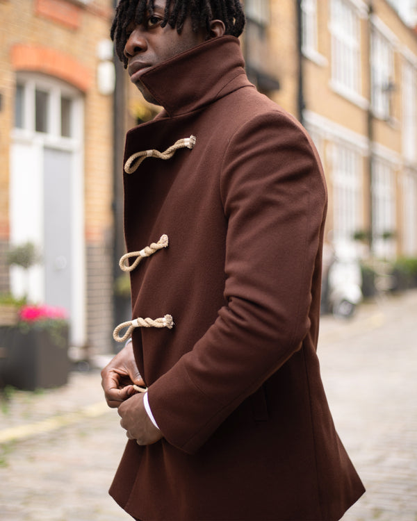 Chestnut Wool Toggle Peacoat