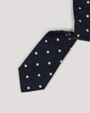 Navy Polka Handmade Silk Tie