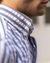 Navy Stripe Seersucker Button Down Shirt