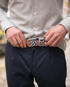 Navy & Tan Nastro Belt