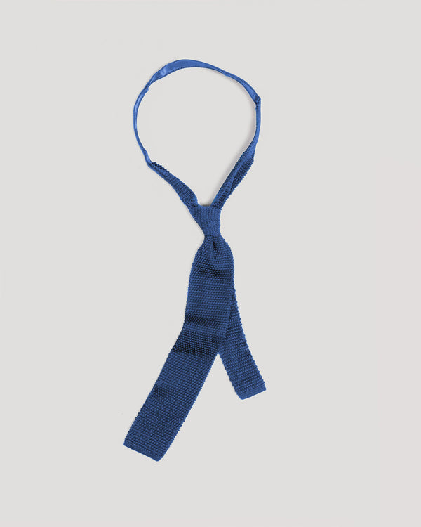Royal Blue Jacquard Knitted Silk Tie