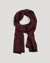 Burgundy & Navy Floral Double-Face Scarf